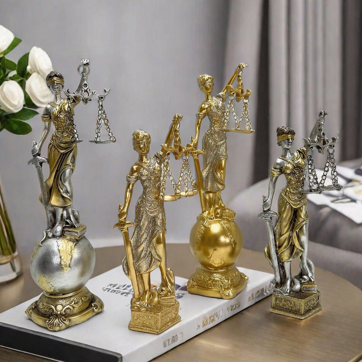 Elegant Statue of Justitia in Artistic Details | Thrascher