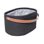 Elegant Storage Basket with Faux Leather Handle | Thrascher