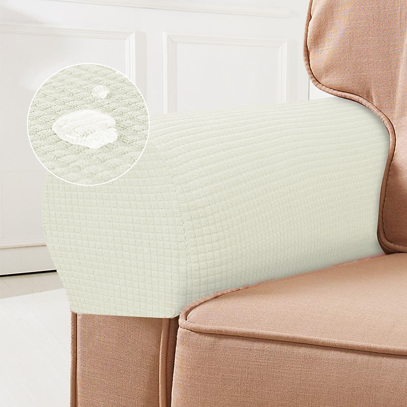Stretch Spandex Armrest Covers for Chairs and Armchairs, Set of 2