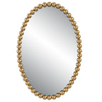 Embellished Pearl Oval Decorative Wall Mirror | Thrascher