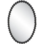Embellished Pearl Oval Decorative Wall Mirror | Thrascher