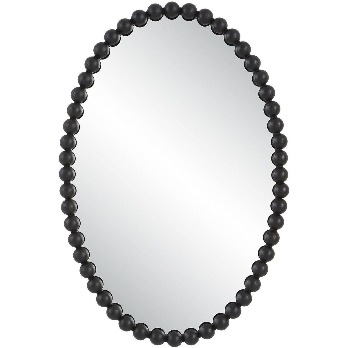 Embellished Pearl Oval Decorative Wall Mirror | Thrascher