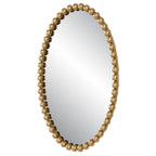 Embellished Pearl Oval Decorative Wall Mirror | Thrascher