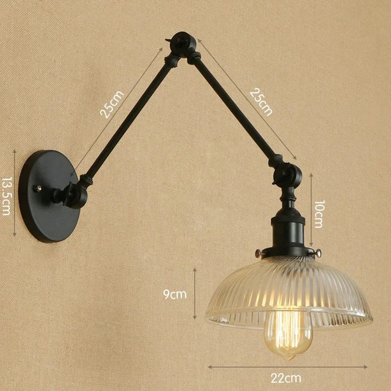 Emndola Glass Adjustable Wall Lamp