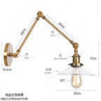Emndola Glass Adjustable Wall Lamp