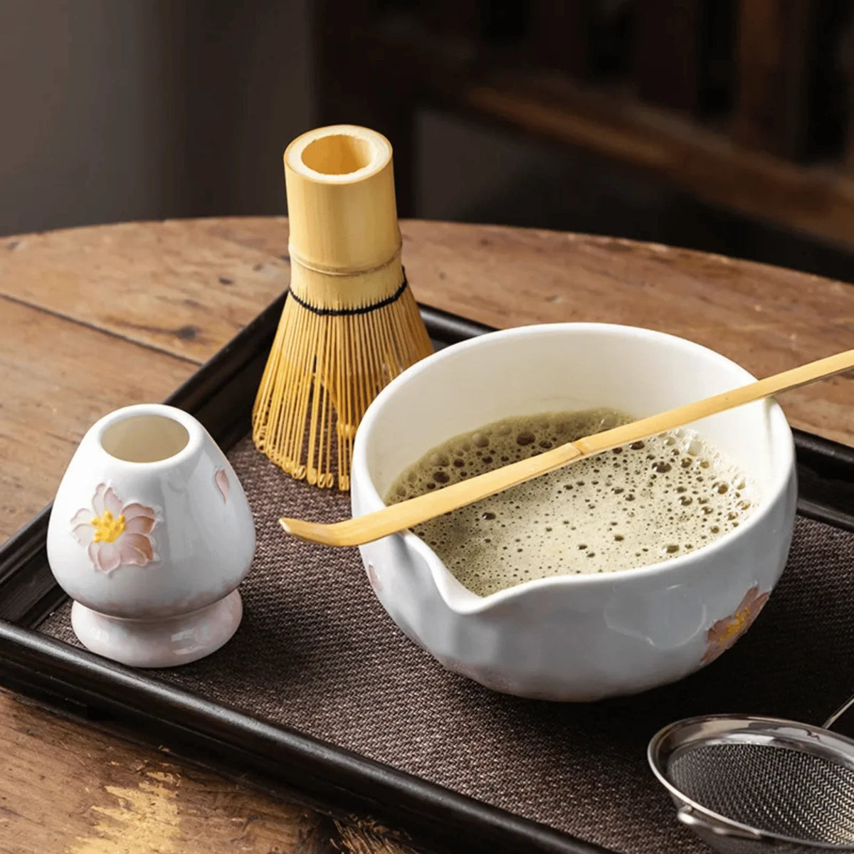 Emrorra Matcha Set – 5-Piece Cherry Blossom Kit