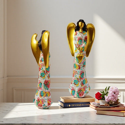 Engel Statue with Flower Pattern | Thrascher
