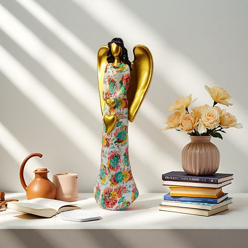 Engel Statue with Flower Pattern | Thrascher