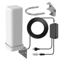 Extra Range 360° Outdoor HDTV Antenna with Signal Amplifier, UHF/VHF