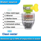 Faucet-Mounted Water Filter Attachment, 6-Layer, 7.5 cm
