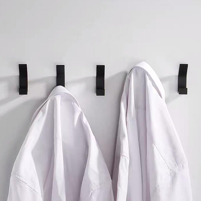 Aluminum Adhesive Wall Hooks, 7 × 2 × 3 cm, Black or White
