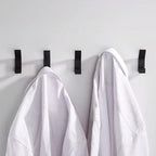 Aluminum Adhesive Wall Hooks, 7 × 2 × 3 cm, Black or White