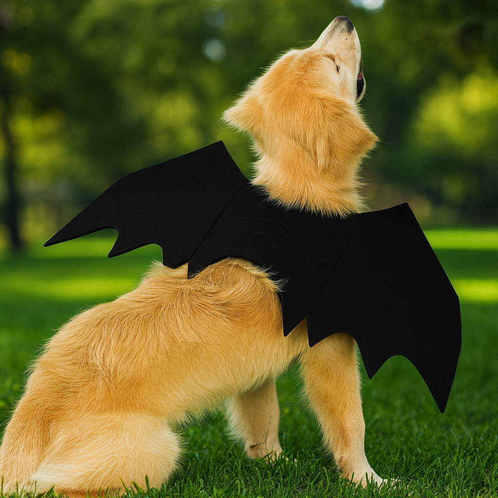 Felt Halloween Dog Costume with Bat Wings, Adjustable Straps, view 6