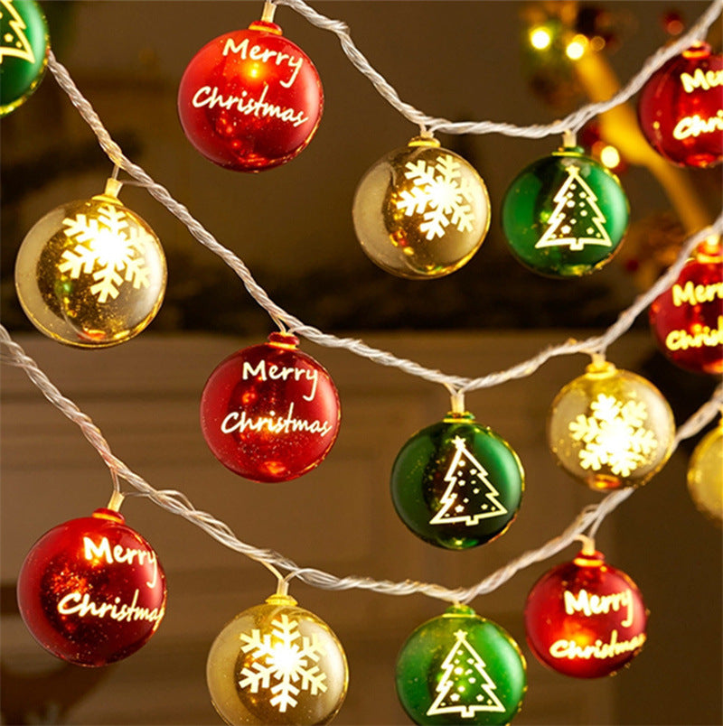 Festive Glitter Orb Ball LED String Lights | Thrascher