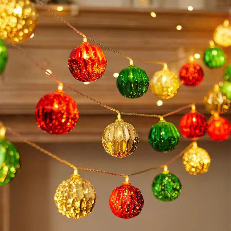 Festive Glitter Orb Ball LED String Lights | Thrascher
