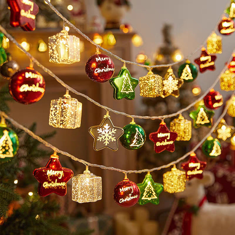 Festive Glitter Orb Ball LED String Lights | Thrascher