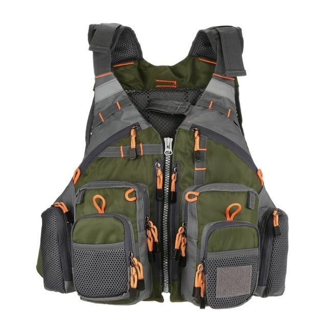 Fishing Life Vest with Replaceable EPE Foam and 11 Pockets, view 12