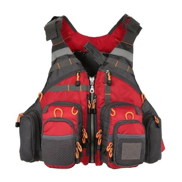 Fishing Life Vest with Replaceable EPE Foam and 11 Pockets, view 14