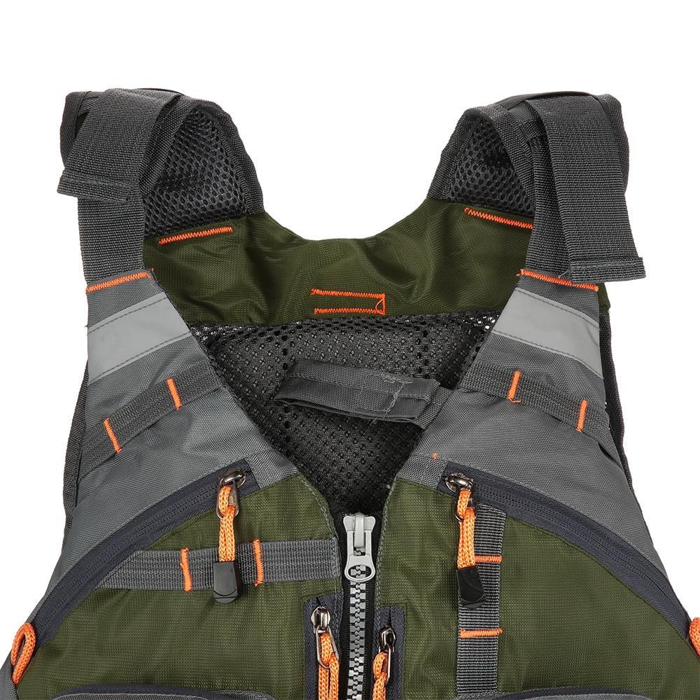 Fishing Life Vest with Replaceable EPE Foam and 11 Pockets, view 4