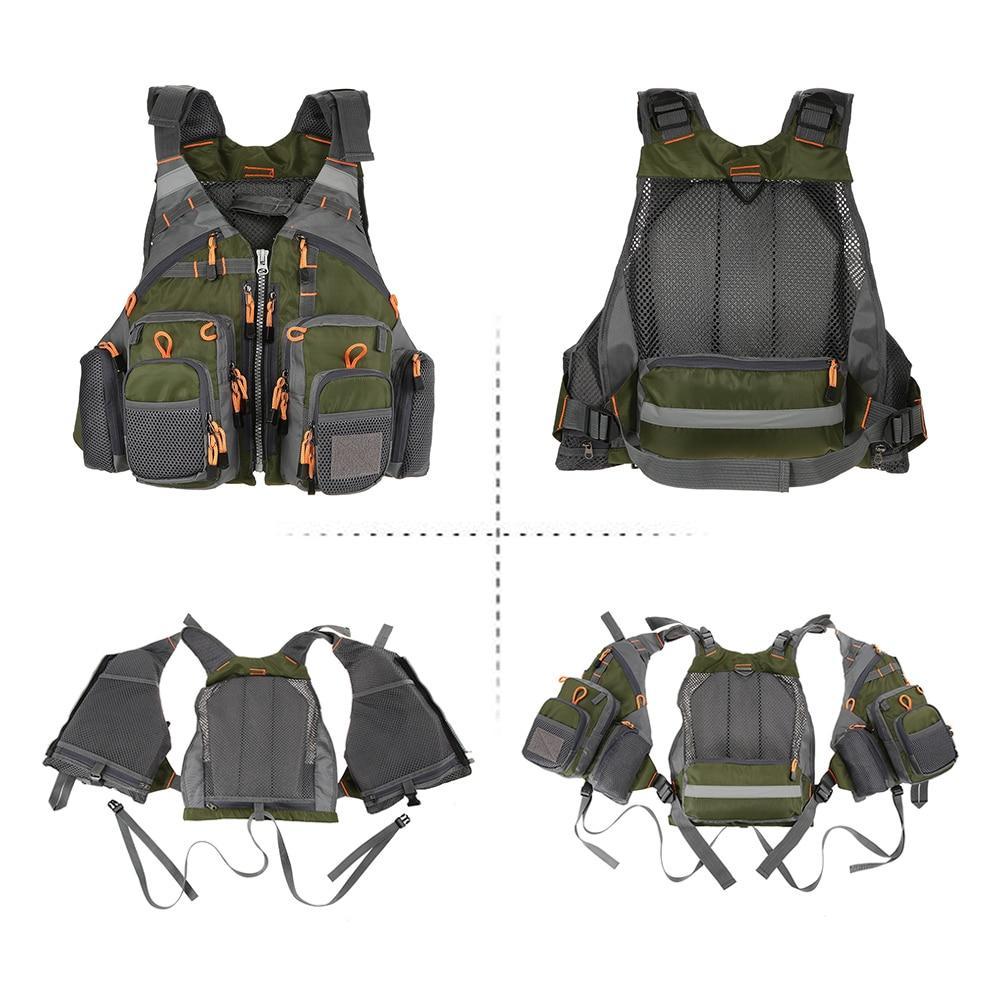 Fishing Life Vest with Replaceable EPE Foam and 11 Pockets, view 5
