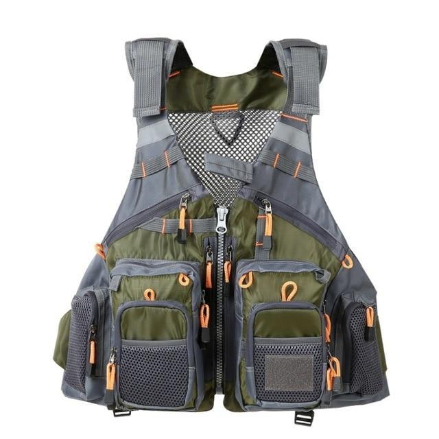 Fishing Life Vest with Replaceable EPE Foam and 11 Pockets, view 6