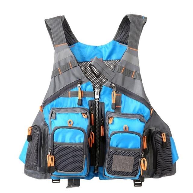 Fishing Life Vest with Replaceable EPE Foam and 11 Pockets, view 7