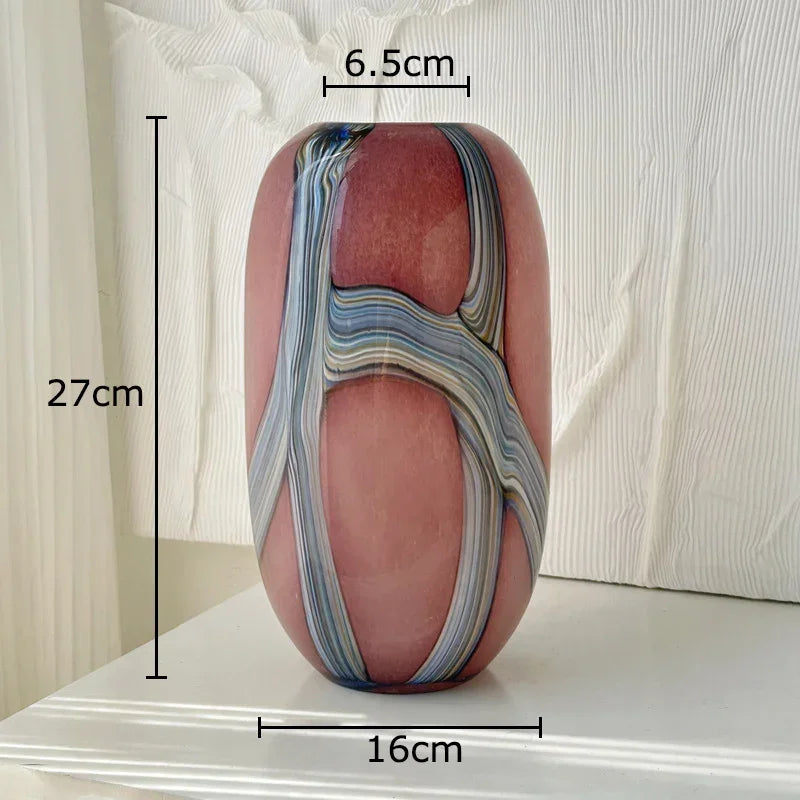 Fjordwood Striped Glass Vase
