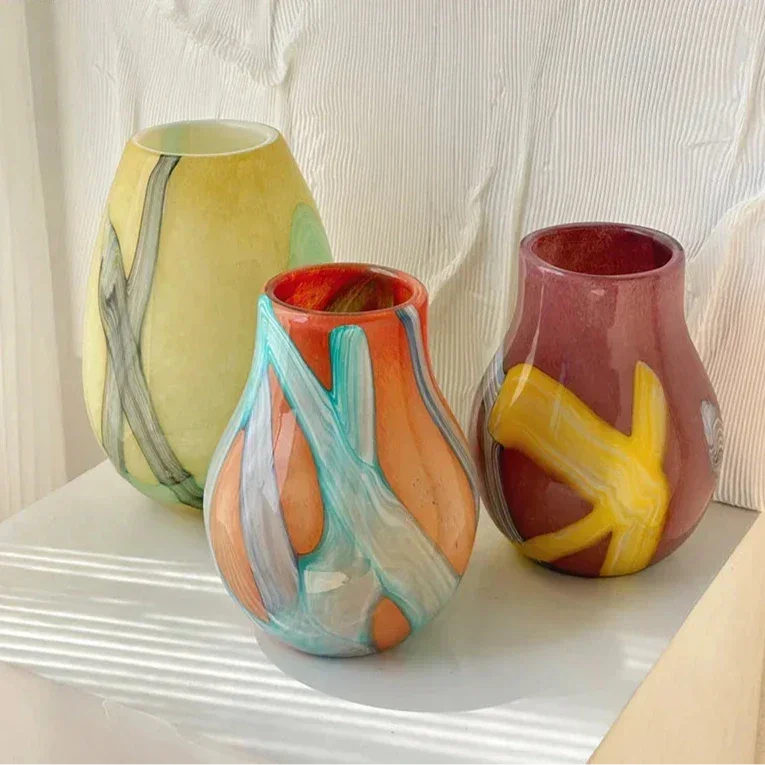 Fjordwood Striped Glass Vase