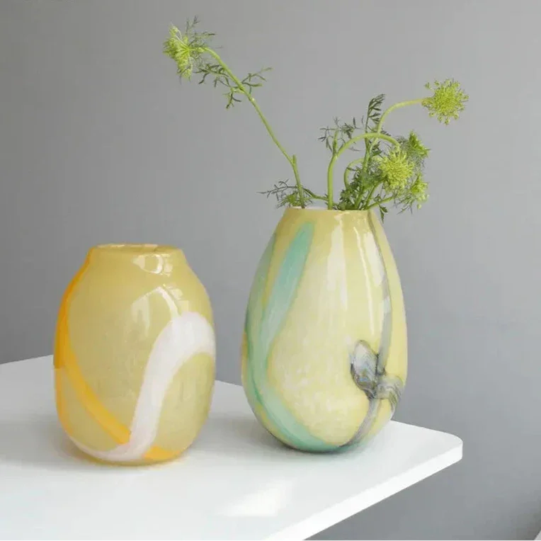 Fjordwood Striped Glass Vase