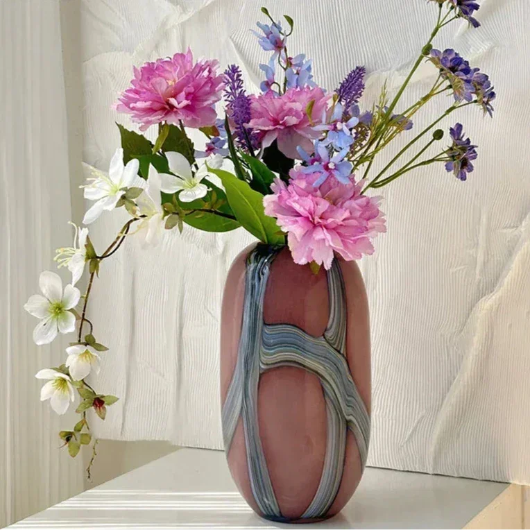 Fjordwood Striped Glass Vase