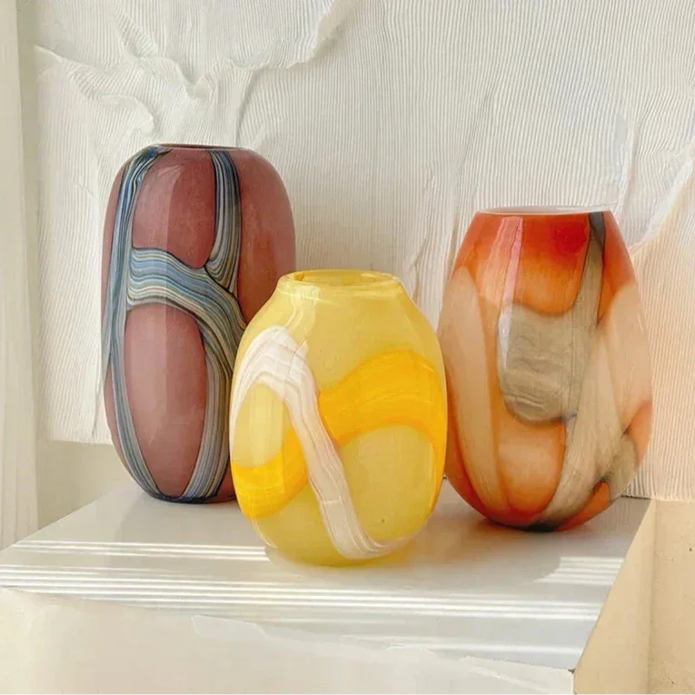 Fjordwood Striped Glass Vase