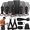 Resistance Tube Set with Handles, Ankle Straps, Door Anchor & Resistance Levels