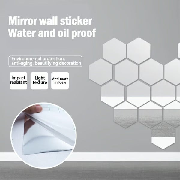Flexible PET Wall Mirror Sheets, Peel-and-Stick, Multiple Sizes