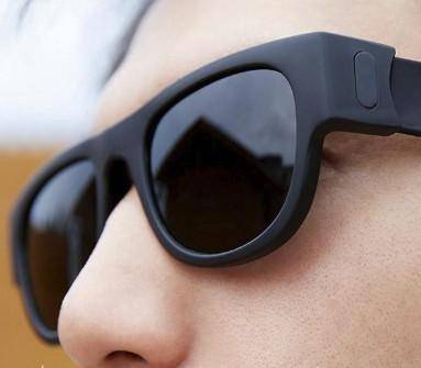 Flexible Polarized Slap-and-Fold Sunglasses, Black ABS Plastic, view 2