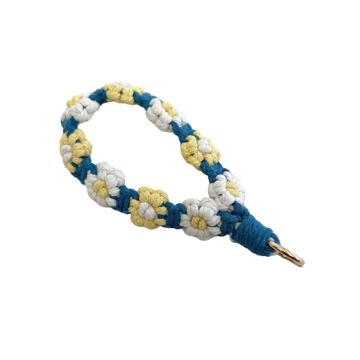 Floral Macrame Keychain Holder Red Blue | Thrascher