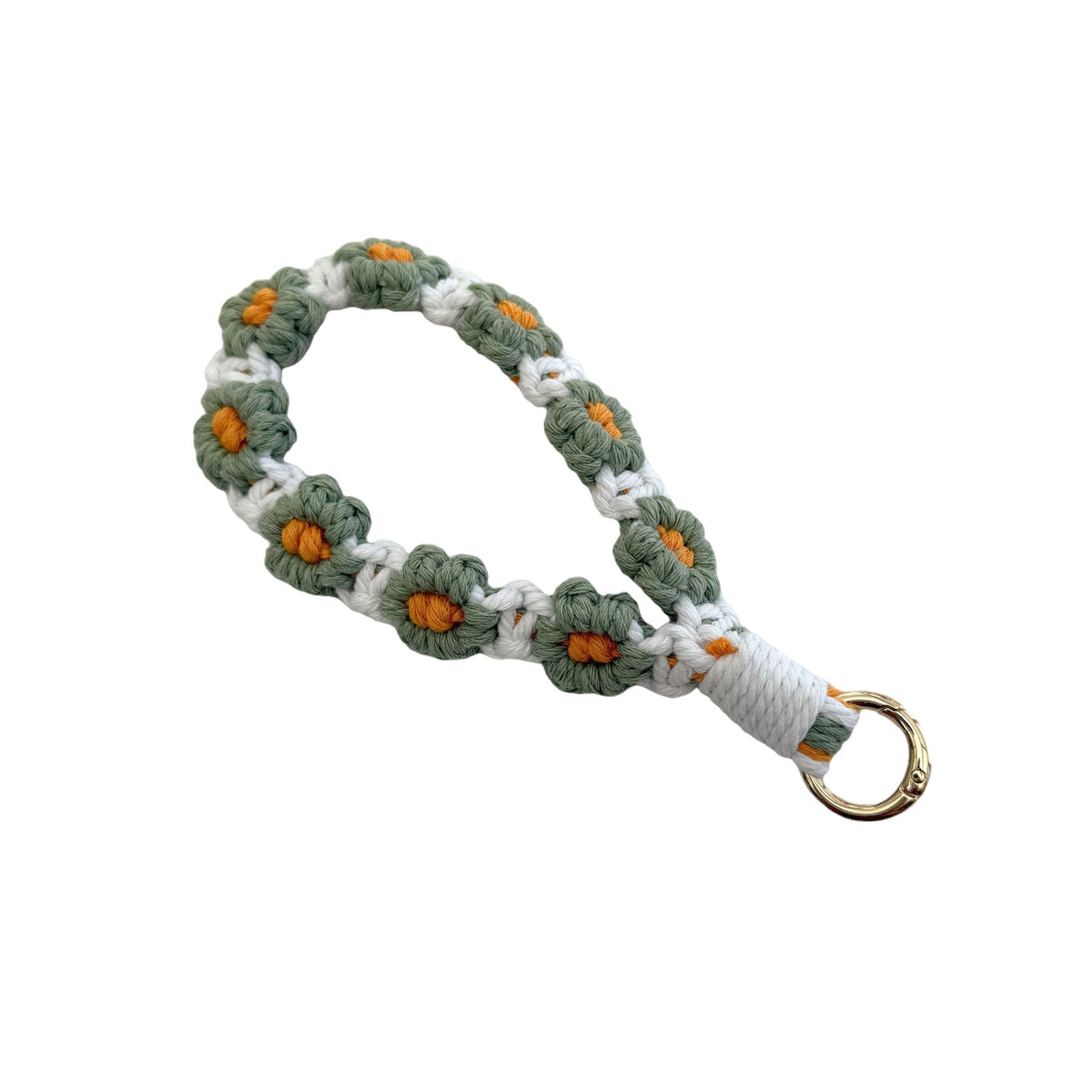 Floral Macrame Keychain Holder Red Blue | Thrascher