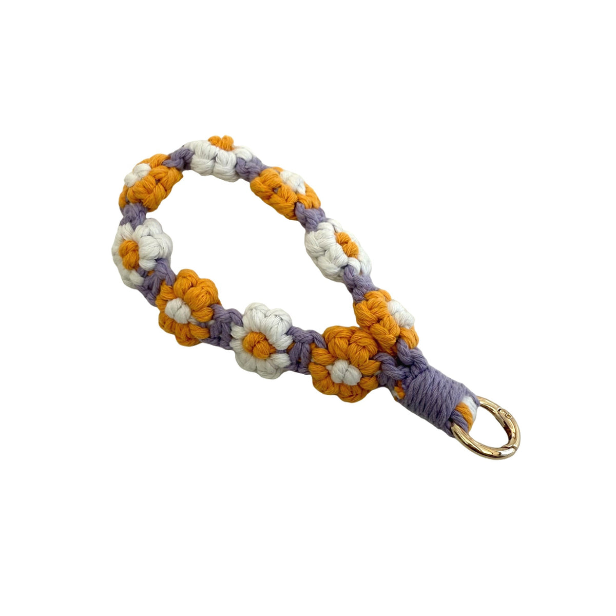 Floral Macrame Keychain Holder Red Blue | Thrascher