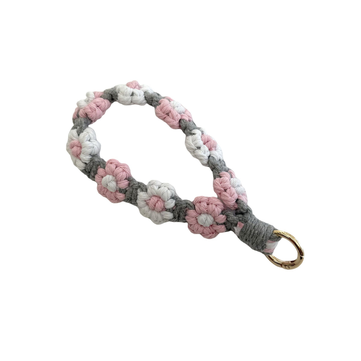 Floral Macrame Keychain Holder Red Blue | Thrascher