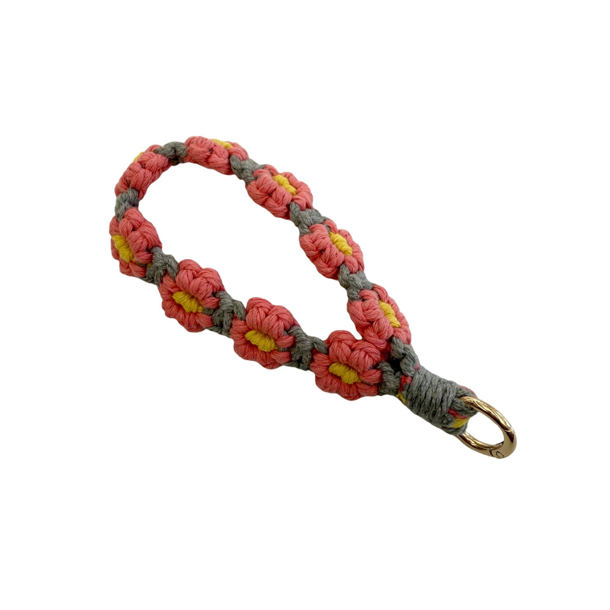 Floral Macrame Keychain Holder Red Blue | Thrascher
