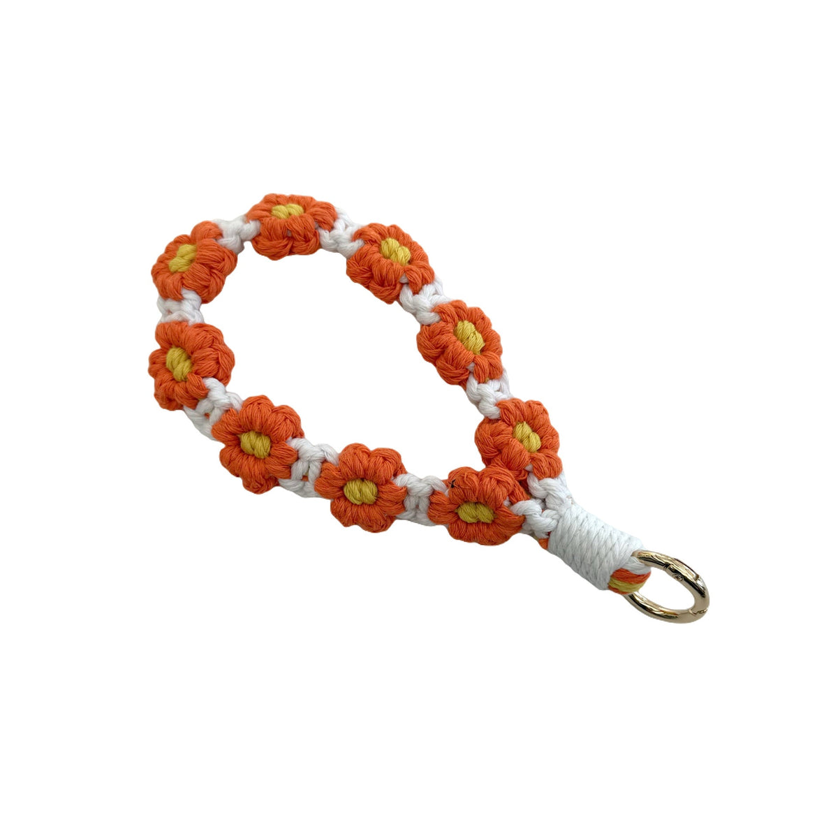 Floral Macrame Keychain Holder Red Blue | Thrascher