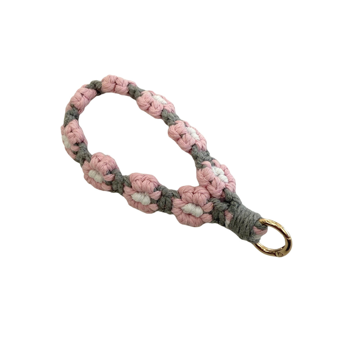Floral Macrame Keychain Holder Red Blue | Thrascher