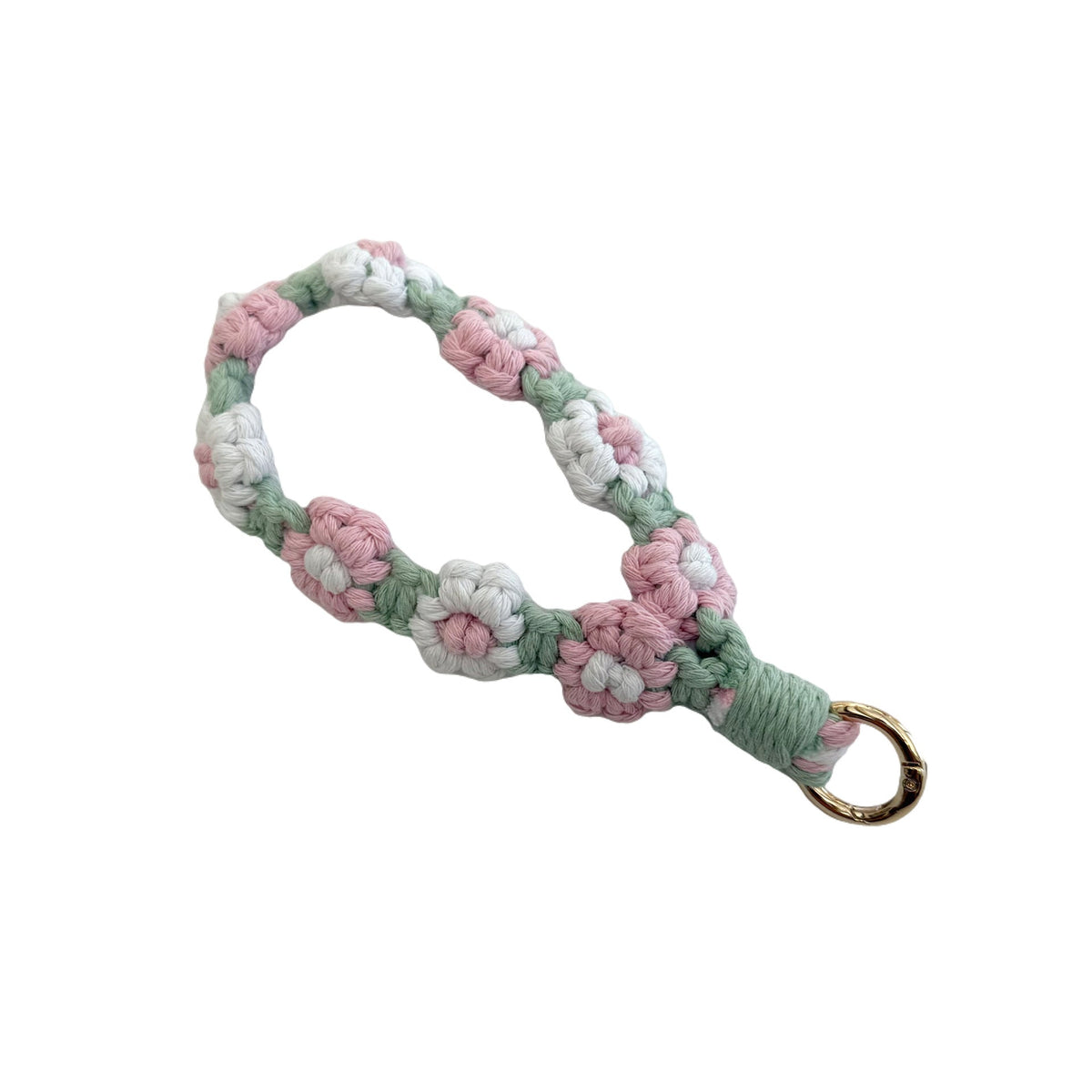 Floral Macrame Keychain Holder Red Blue | Thrascher