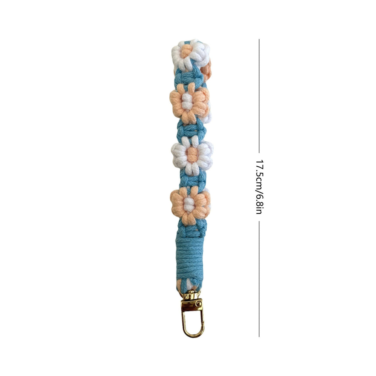 Floral Macrame Keychain Holder Red | Thrascher