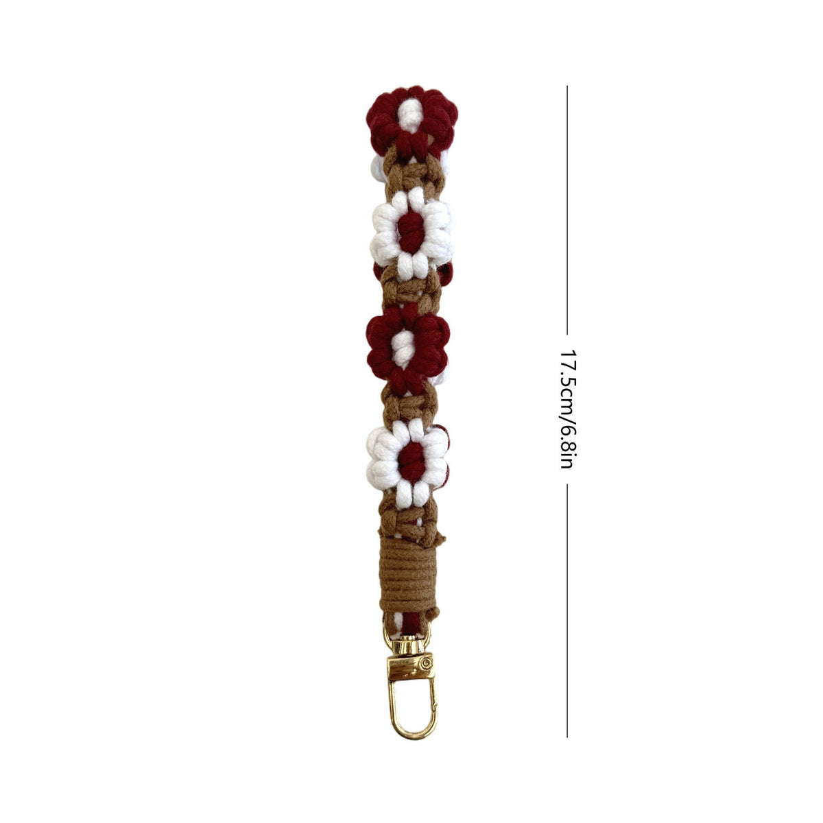 Floral Macrame Keychain Holder Red | Thrascher