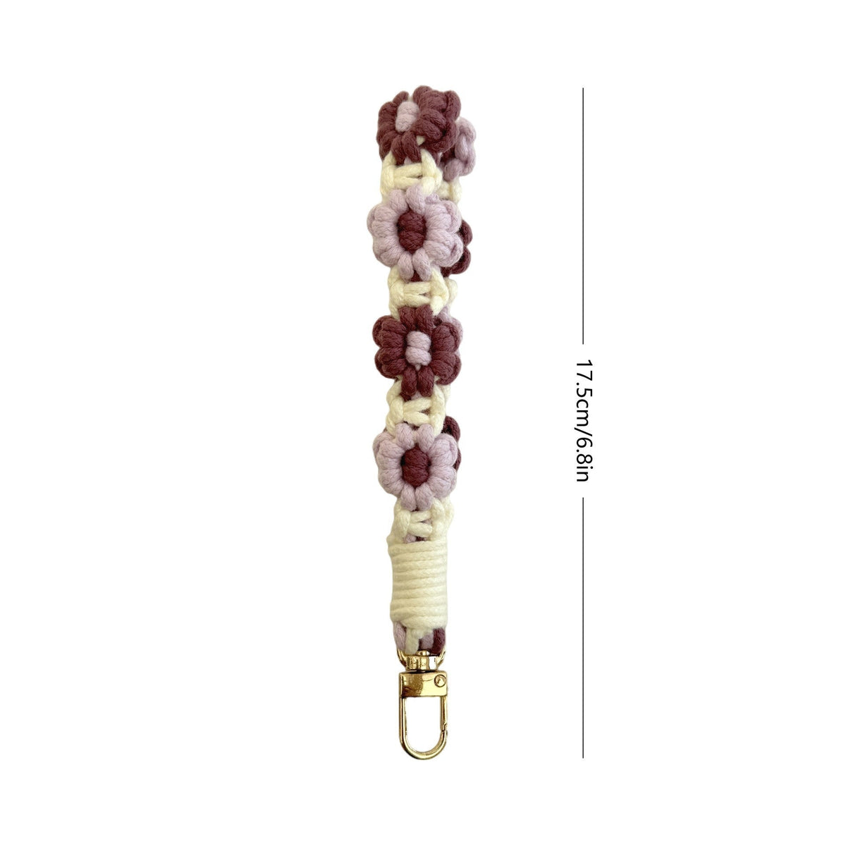 Floral Macrame Keychain Holder Red | Thrascher