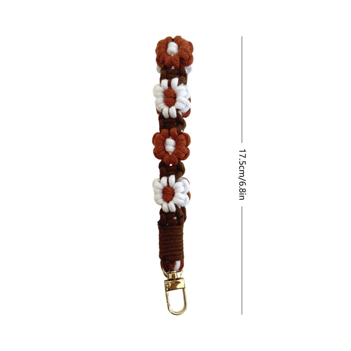 Floral Macrame Keychain Holder Red | Thrascher