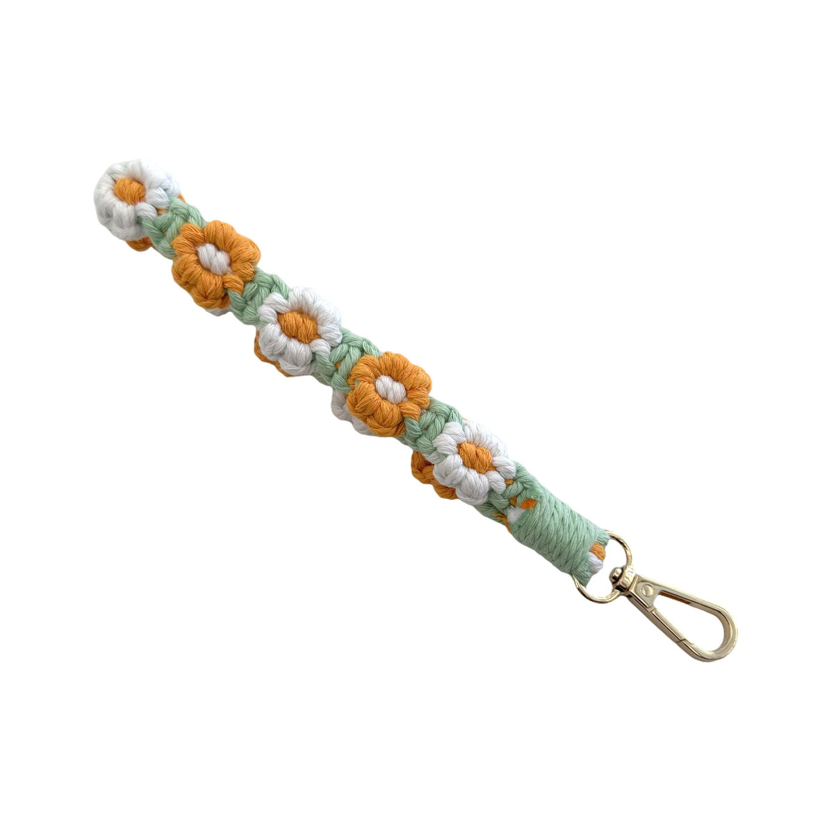 Floral Macrame Keychain Strap Red | Thrascher
