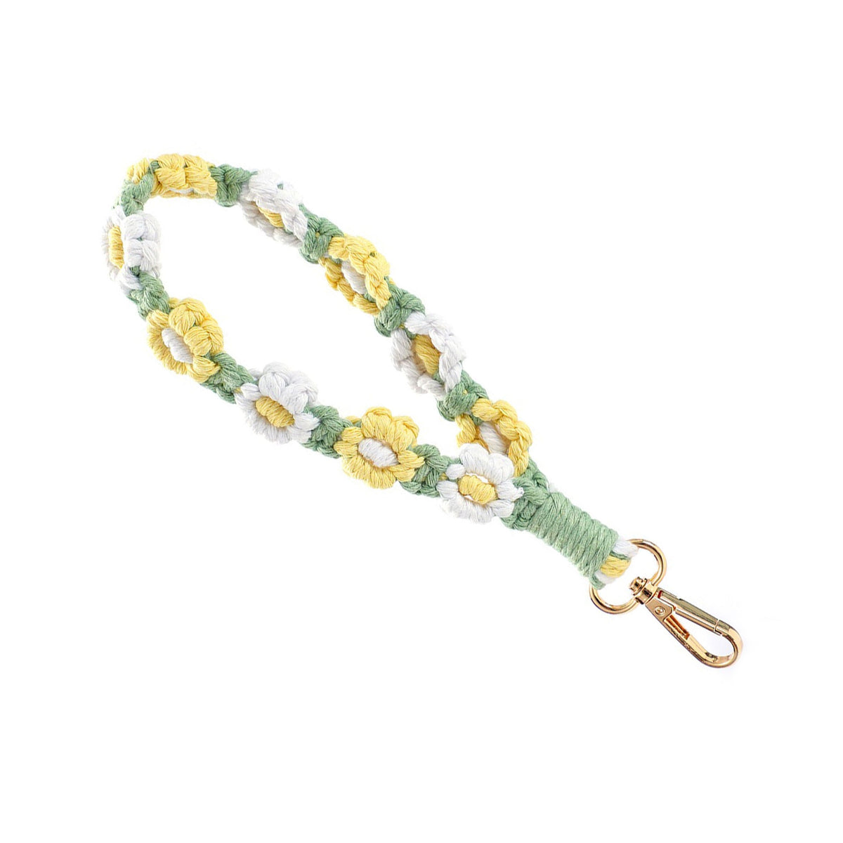 Floral Macrame Keychain Strap Red | Thrascher