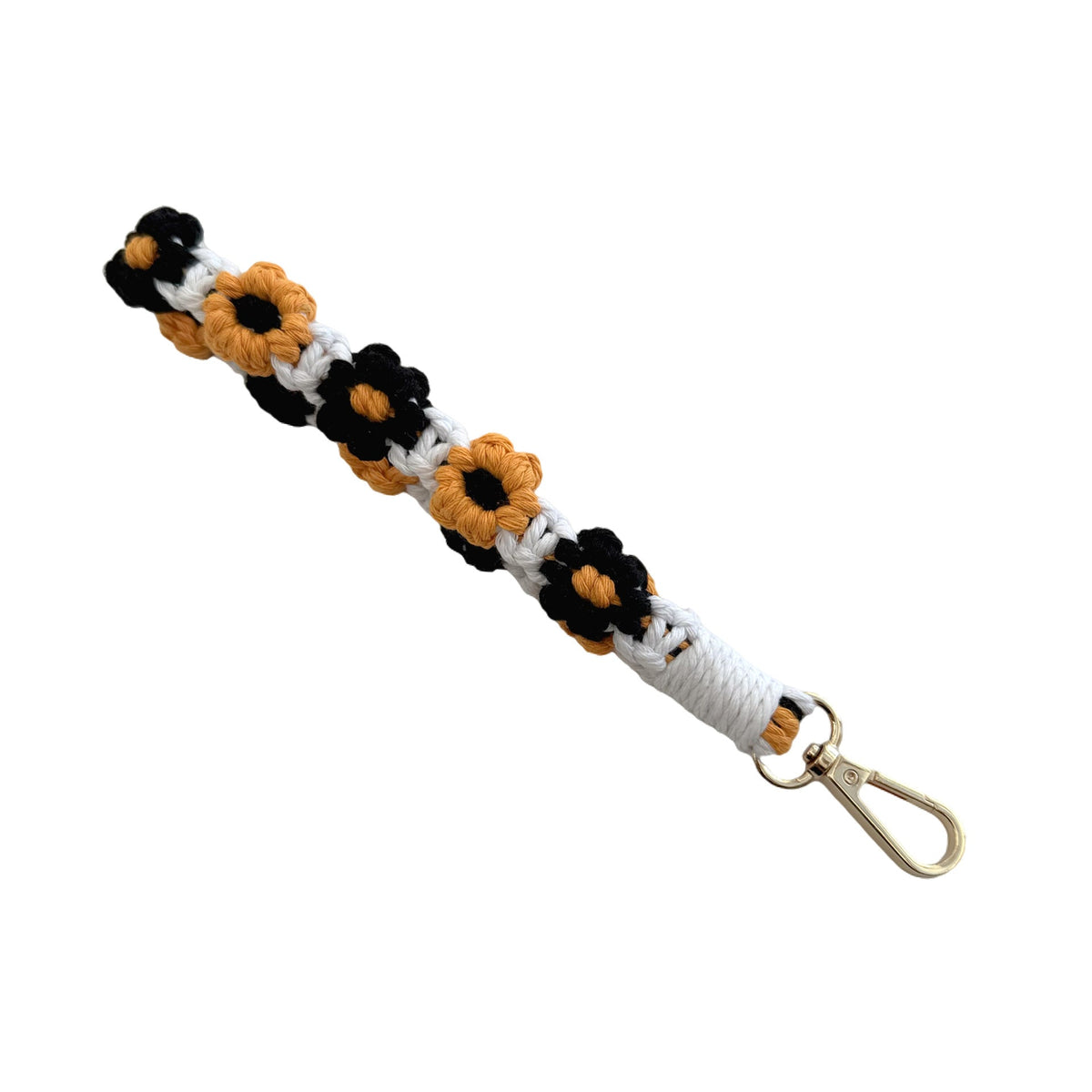 Floral Macrame Keychain Strap Red | Thrascher