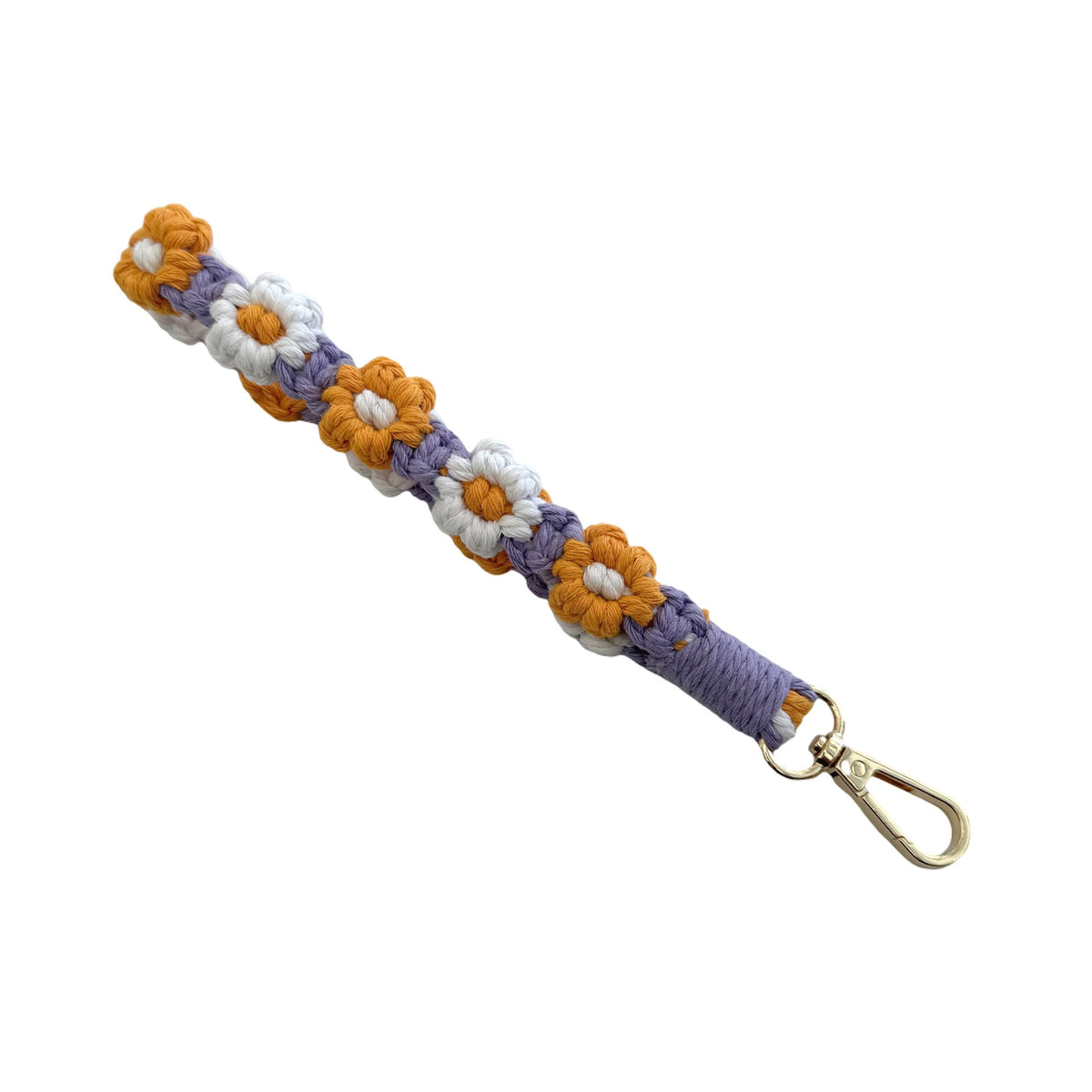 Floral Macrame Keychain Strap Red | Thrascher